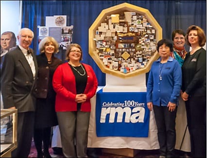 The centennial team at the RMA Conference 100th Anniversary History Booth.