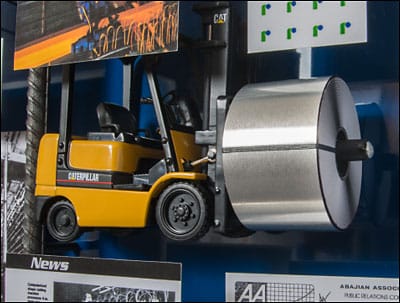 Reliance Steel 75th Anniversary Artwork Miniature Forklift