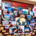 Closeup of collage created for Marriott hotels. Containing many images from their historical archive.