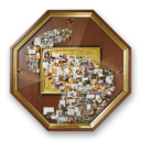 KingWorld Productions presented this artwork to Oprah Winfrey as a Christmas gift. The large collage celebrates her story from childhood to the success of The Oprah Winfrey Show.
