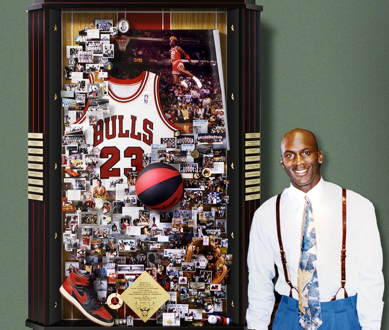 michael jordan with artwork