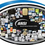 ANSI 100th anniversary lobby art. Created for American National Standards Institute and reproduced as an interactive website feature and posters. This tribute honors leaders, whose names are engraved in the border.