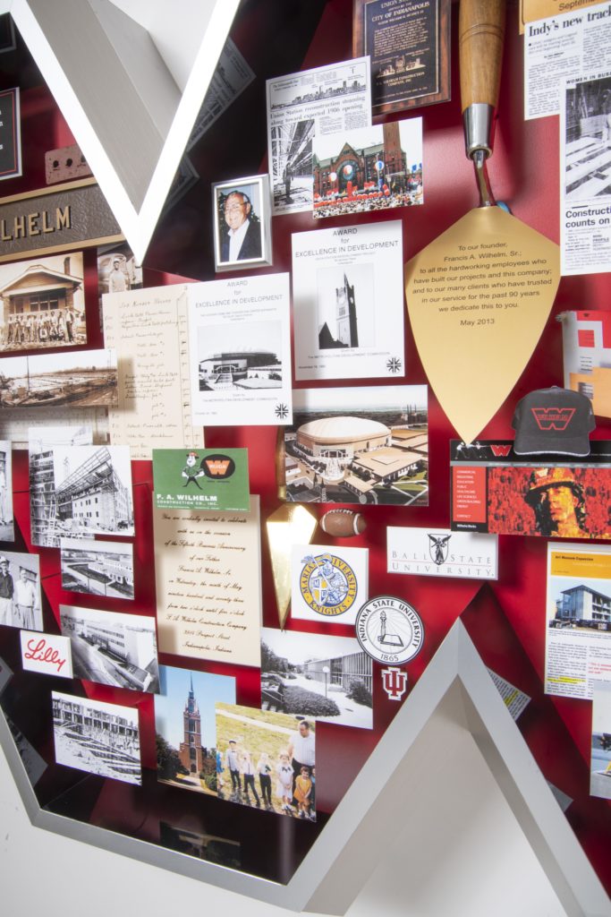 Close-up of 3D miniature objects in commemorative collage