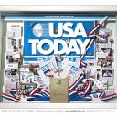 USA Today Art 5th anniversary commemorative art. Presented as a Founders gift. Includes first edition of USA Today, a quarter, space shuttle.