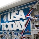 Close-up of USA Today logo at the top of collage