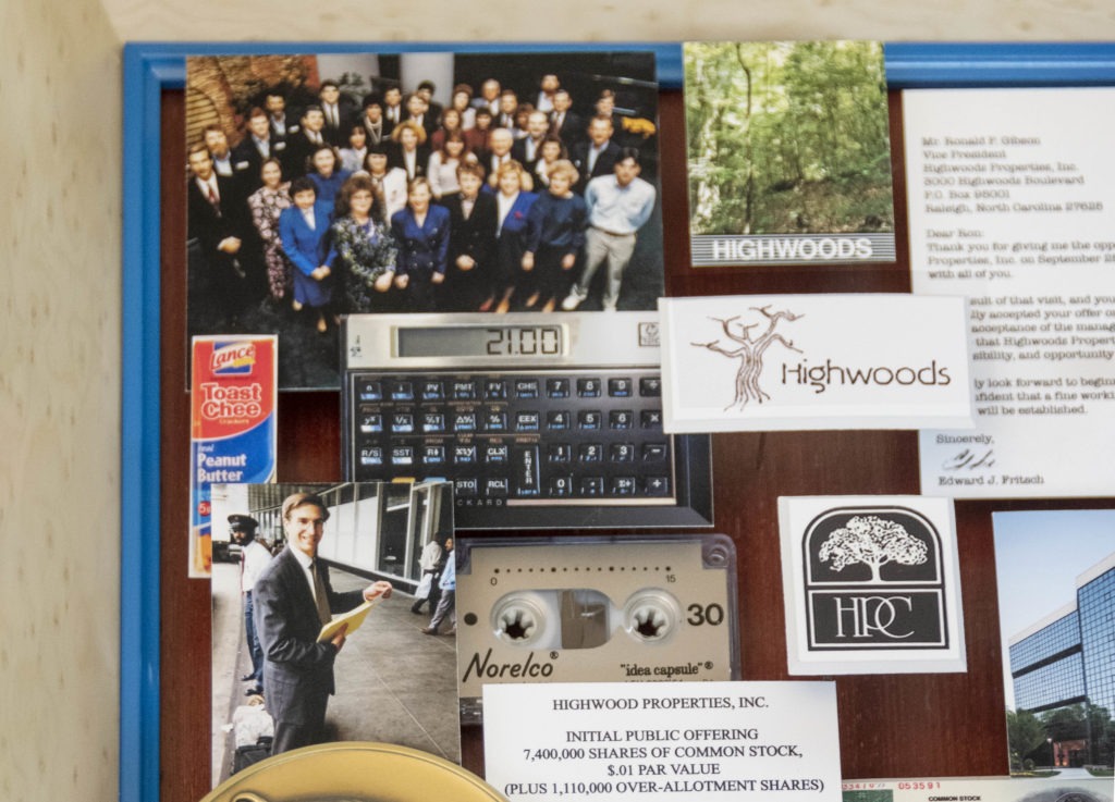 Close-up of 3D miniature objects in commemorative collage