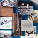 Close-up of 3D miniature objects in commemorative collage