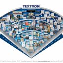 Large shadow box collage commemorating Textron's 100th anniversary