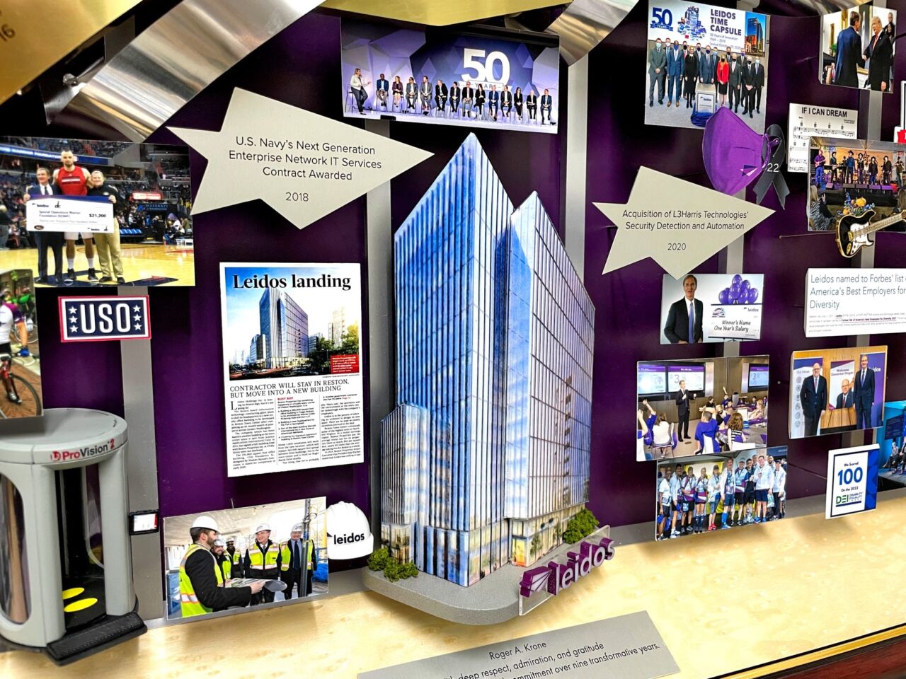 Close-up of 3D miniature objects in commemorative collage