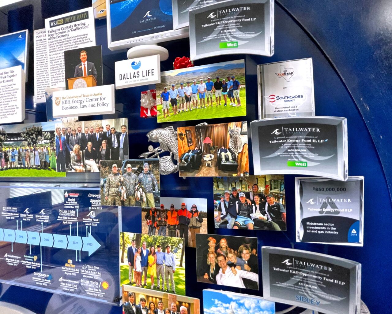 Close-up of 3D miniature objects in commemorative collage