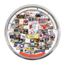 75th Anniversary Collage for Eat'n Park in metal circular frame