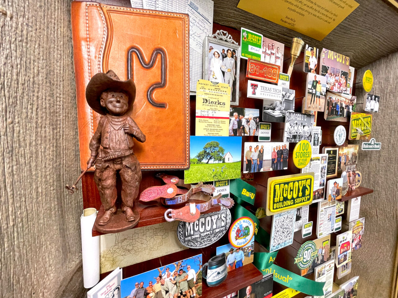 Close-up of 3D miniature objects in commemorative collage