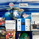 Close-up of 3D miniatures in collage