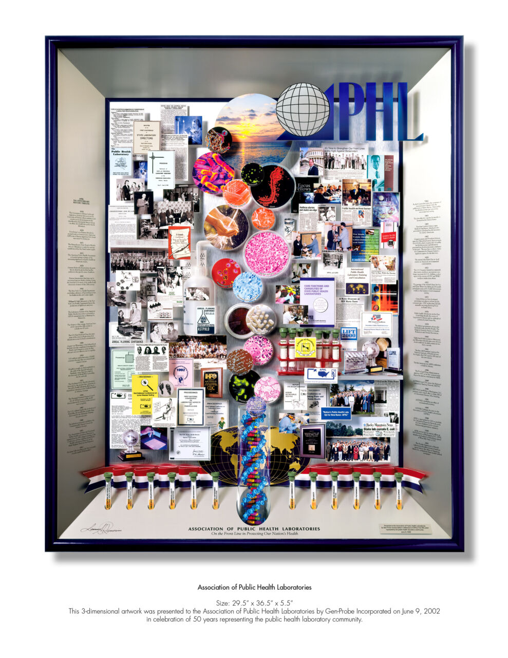 Rectangle collage for APHL with metal inner sides