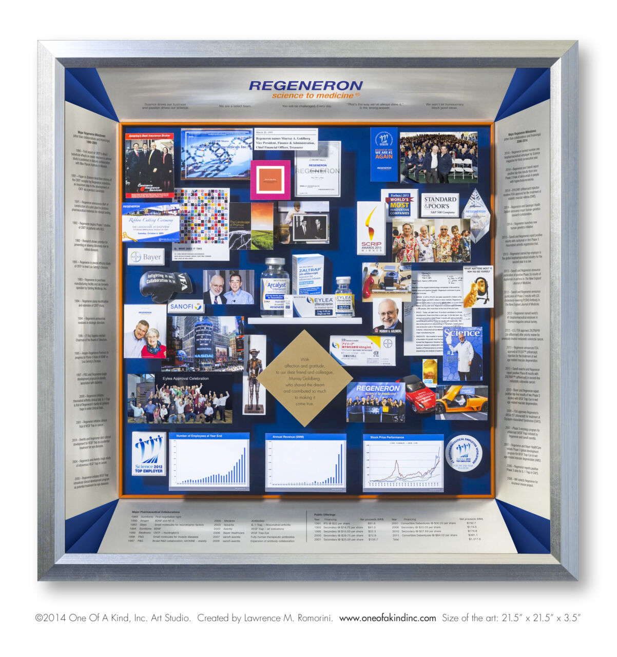 Square metal commemorative collage