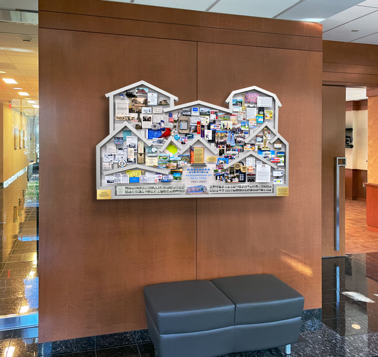 NVAR collage hanging on wall in lobby