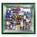 Upbound collage for retiring CEO, square-shaped with silver metal sides