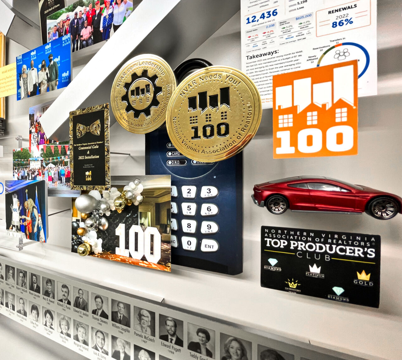 Close-up of 3D items in NVAR shadowbox