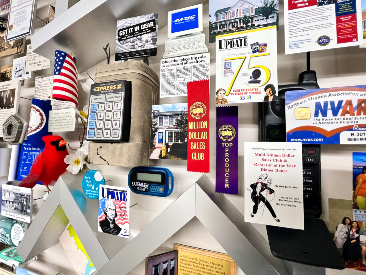 Close-up of 3D items in NVAR shadowbox