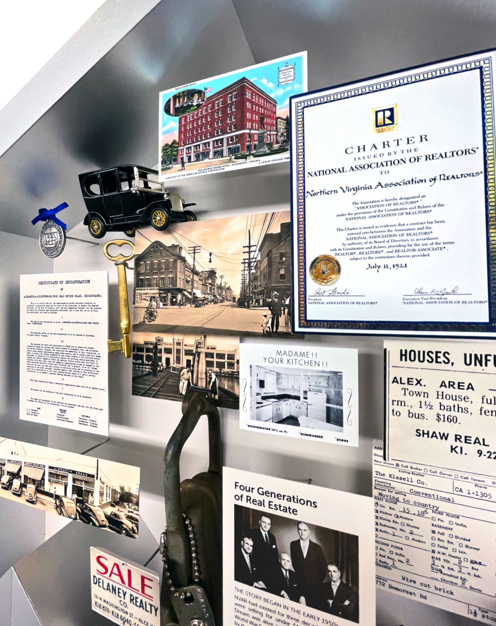 Close-up of 3D items in NVAR shadowbox